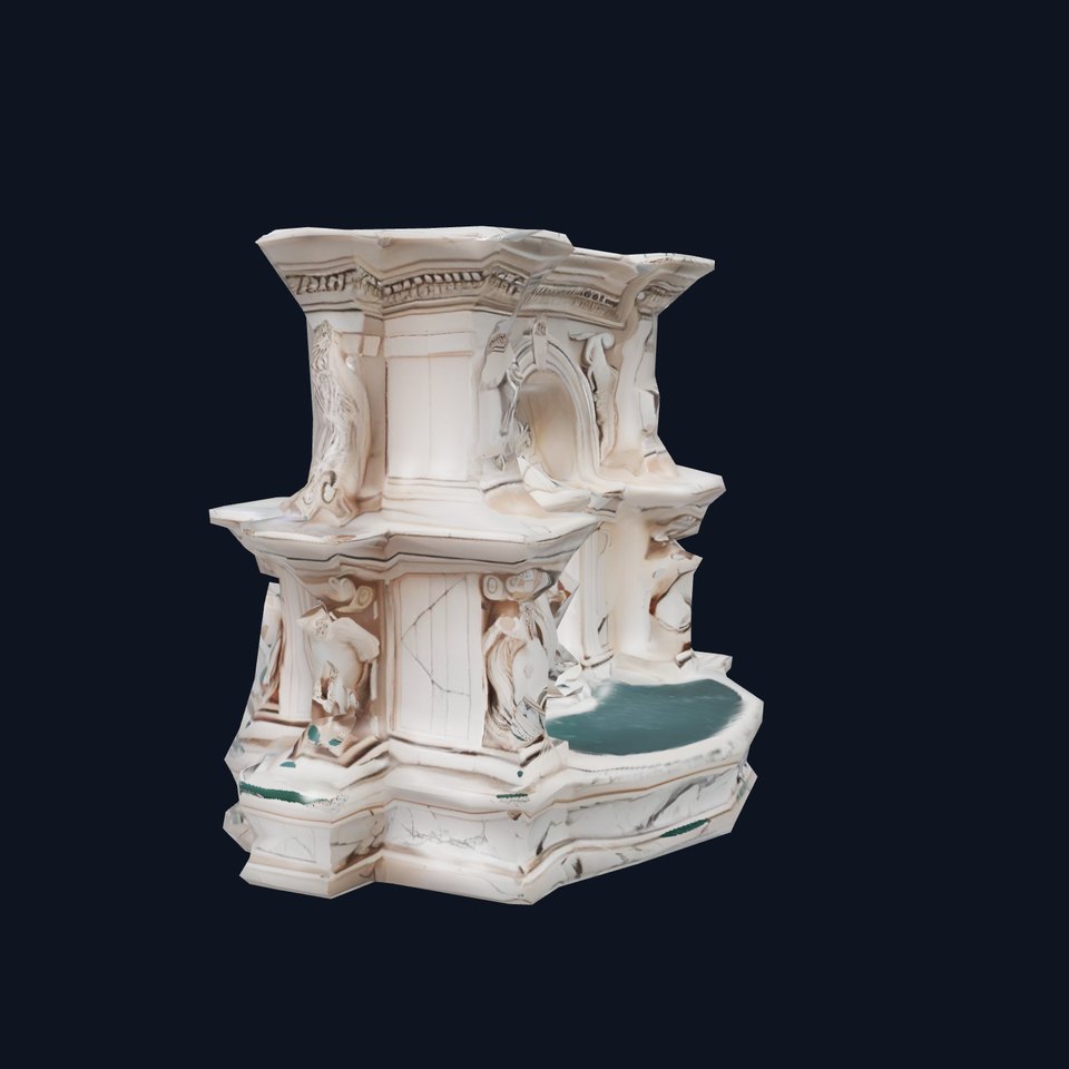 Ornate Marble Fountain model pack